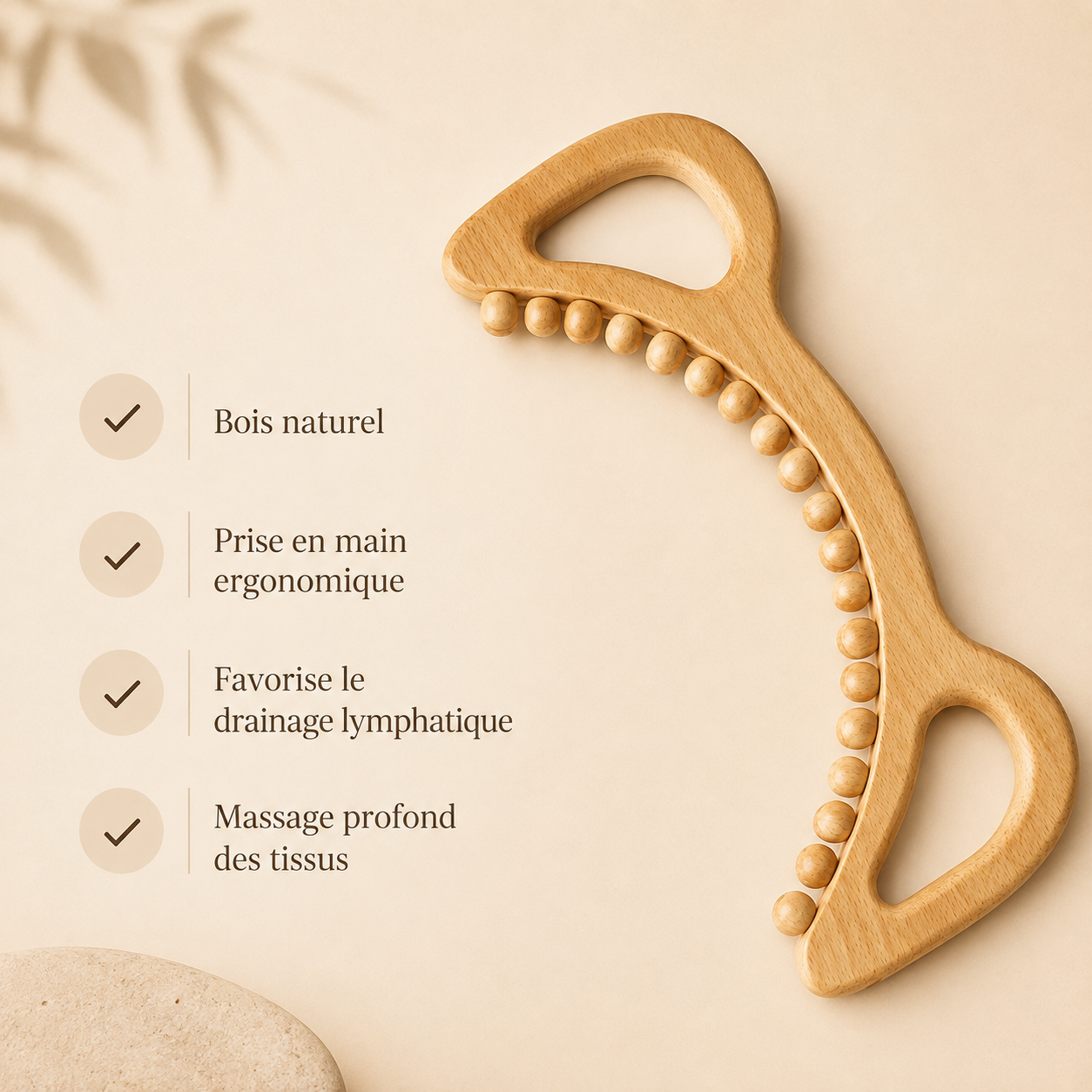 Arc de massage drainant en bois