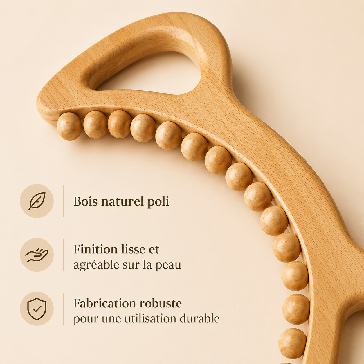 Arc de massage drainant en bois